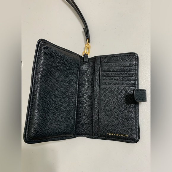 💕👜TORY BURCH Black Leather Wrislet💕👜👜 - Picture 3 of 8